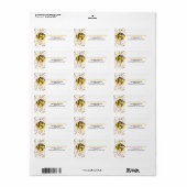 金ゴールド紙吹雪ストリーマーバルーンバンドルフェスティバル ラベル (フルシート)