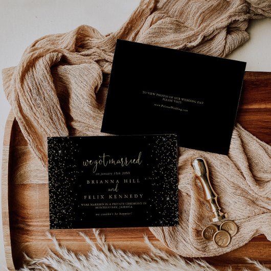 金ゴールド紙吹雪スファンシークリプトの実行の発表 案内状