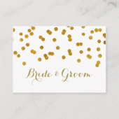 金ゴールド紙吹雪テーブルの場所設定カード プレイスカード (裏面)