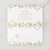 金ゴールド紙吹雪テーブル名シーティング プレイスカード (外部開封)