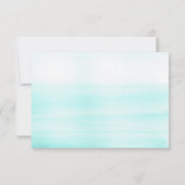 金ゴールド紙吹雪ドットと水結婚色の反応 出欠カード (裏面)