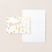 金ゴールド紙吹雪ドットモダンありがとう 箔カード (ディスプレー)