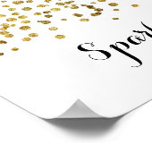 金ゴールド紙吹雪ドット輝き ポスター (角)