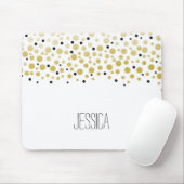 金ゴールド紙吹雪ドット マウスパッド (マウス)