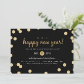 金ゴールド紙吹雪ニューイヤーイブパーティー招待状 招待状 (スタンド正面)
