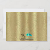 金ゴールド紙吹雪ニューイーブパーティの招待状 招待状 (裏面)