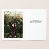 金ゴールド紙吹雪ハッピーバースデーフォイルカード 箔カード (内部)