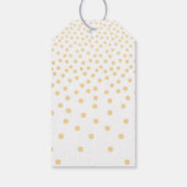 金ゴールド紙吹雪ハッピー新年の贈り物ラベル ギフトタグ (裏面)