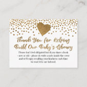 金ゴールド紙吹雪ハートブックリクエスト挿入カード エンクロージャーカード (裏面)