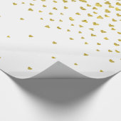 金ゴールド紙吹雪ハート ラッピングペーパー (角)