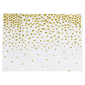 金ゴールド紙吹雪ハート ラージペーパーバッグ (裏面)