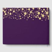 金ゴールド紙吹雪バラ結婚50周年記念 ゲストブック (裏面)