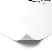 金ゴールド紙吹雪パーソナライズされた引用文アートプリントカスタム ポスター (角)