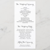 金ゴールド紙吹雪ピンクフローラストライプ結婚式 プログラム (裏面)