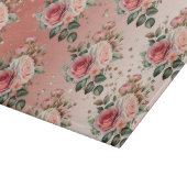 金ゴールド紙吹雪ピンクローゼスフローラ カッティングボード (角)