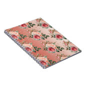 金ゴールド紙吹雪ピンクローゼスフローラ ノートブック (右側)