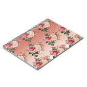 金ゴールド紙吹雪ピンクローゼスフローラ ノートブック (左側)