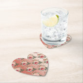 金ゴールド紙吹雪ピンクローゼスフローラ ペーパーコースター (インサイチュ)