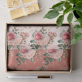 金ゴールド紙吹雪ピンクローゼスフローラ 薄葉紙 (ギフト)