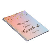 金ゴールド紙吹雪フェイクフォイルイエローゲスト ノートブック (右側)