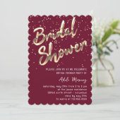 金ゴールド紙吹雪ブライダルシャワースクリプトマルサラ 招待状 (スタンド正面)