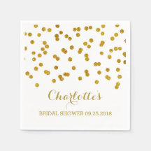 金ゴールド紙吹雪ブライダルシャワー