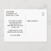 金ゴールド紙吹雪ブラック卒業パーティ日付の保存 ポストカード (裏面)