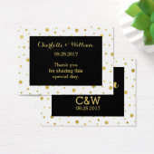 金ゴールド紙吹雪ブラック結婚式の引き出物ラベル (デスク)