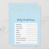 金ゴールド紙吹雪ブルーシャワー「ベビー予測」ゲーム (正面/裏面)