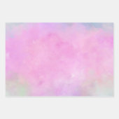 金ゴールド紙吹雪ブルーピンク紫ガーリー水色 ラッピングペーパーシート (正面2)