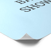 金ゴールド紙吹雪ブルーベビーシャワーウェルカムサイン ポスター (角)