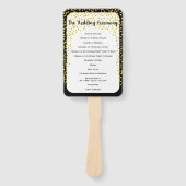 金ゴールド紙吹雪プログラムフカスタムァンの色が黒に表示 ハンドファン (正面)