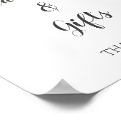 金ゴールド紙吹雪ベビーシャワーカード&ギフトサイン ポスター (角)