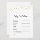 金ゴールド紙吹雪ベビーシャワー「ベビー予測」ゲーム (正面/裏面)