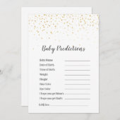 金ゴールド紙吹雪ベビーシャワー「ベビー予測」ゲーム (正面/裏面)