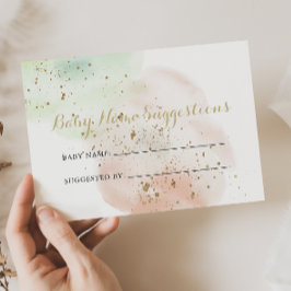 金ゴールド紙吹雪ベビー名候補カード