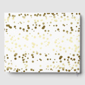 金ゴールド紙吹雪ホワイトエレガントな結婚式 ゲストブック (裏面)