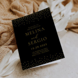 金ゴールド紙吹雪ボホブラックフォールド結婚ズ プログラム