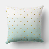 金ゴールド紙吹雪ミント水の色名 クッション (裏面)