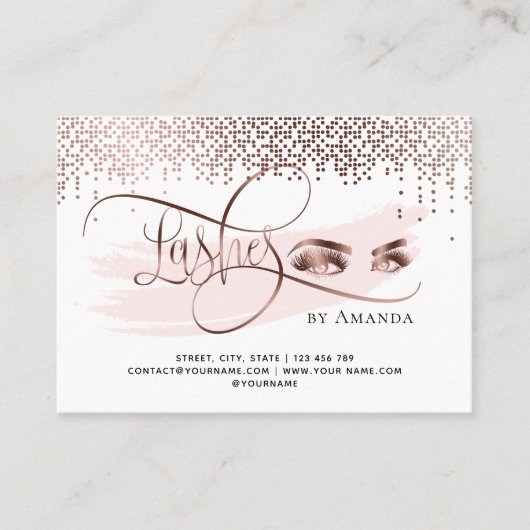 金ゴールド紙吹雪メイクアップ目まぶしアフターケアカード 紹介カード (正面)