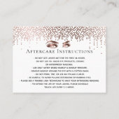 金ゴールド紙吹雪メイクアップ目まぶしアフターケアカード 紹介カード (裏面)