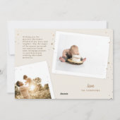 金ゴールド紙吹雪メモリークリスマスフォトカード シーズンカード (裏面)