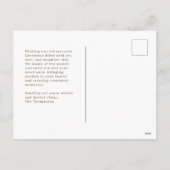 金ゴールド紙吹雪メモリークリスマス写真はがき シーズンポストカード (裏面)