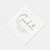 金ゴールド紙吹雪モダン書道昼食会 スタンダードランチョンナプキン (角)