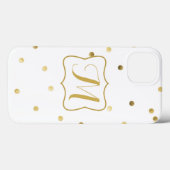 金ゴールド紙吹雪モノグラムサムスンギャラクシーノートS4ケース Case-Mate iPhoneケース (裏面 (横))