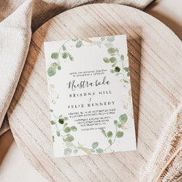 金ゴールド紙吹雪ユーカリプトゥスブロヌエストラボダ 招待状