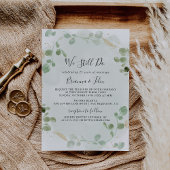 金ゴールド紙吹雪ユーカリ我々はまだ誓いの更新をする 招待状