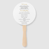 金ゴールド紙吹雪ラウンドウェディングプログラムファン ハンドファン (裏面)