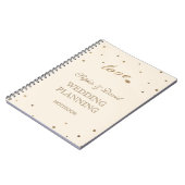 金ゴールド紙吹雪ラブシャンパンウェディングプランナー ノートブック (左側)