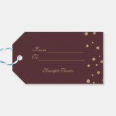 金ゴールド紙吹雪ラブブルグンディ結婚ズ ギフトタグ (裏面横)